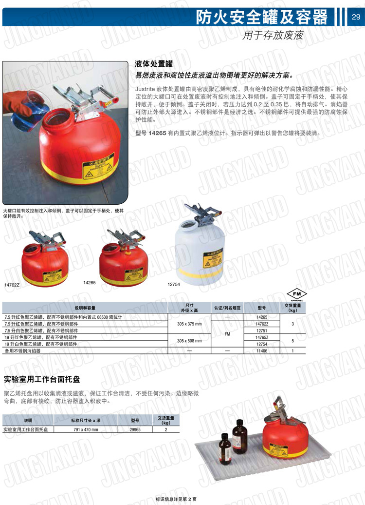 JUSTRITE，美國杰斯瑞特，justriteI型安全罐,柴油汽油存放罐，酒精松香水安全存儲罐，防火安全罐，防爆安全罐