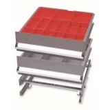 工具柜分類盒，紅色塑料分類盒75×75×46mm，SH-23